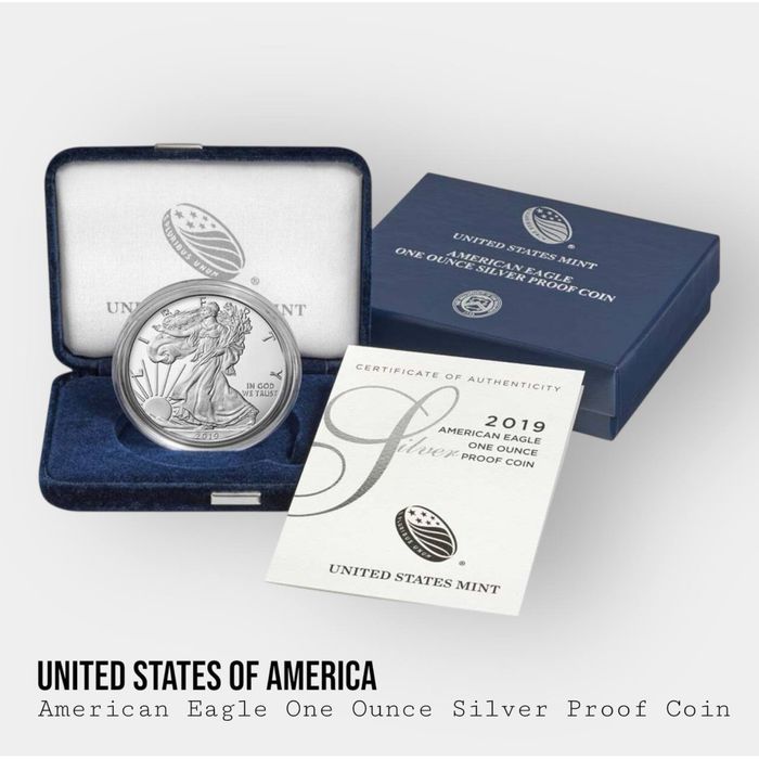 American Silver Eagle Proof 1986-2026 | Срібний орел долар США | Шагайка | Інвестиційна монета | 1 oz Silver | US Mint | OGP COA | USA | Silver Eagle
