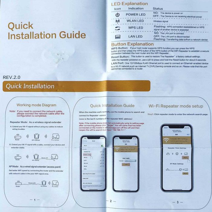Wzmacniacz sygnału Wi-FI Mocny Repeater Access Point Router 300 Mbs