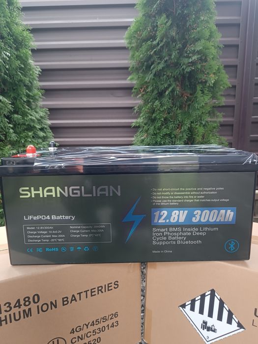 літій залізо фусфатний SHANGLIAN LiFePO4 12.8V 300Ah — Bluetooth