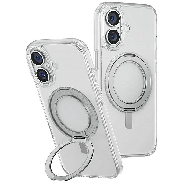 Etui UNIQ Swivix 360 Rotating Kickstand na iPhone 16 Plus - przezroczy