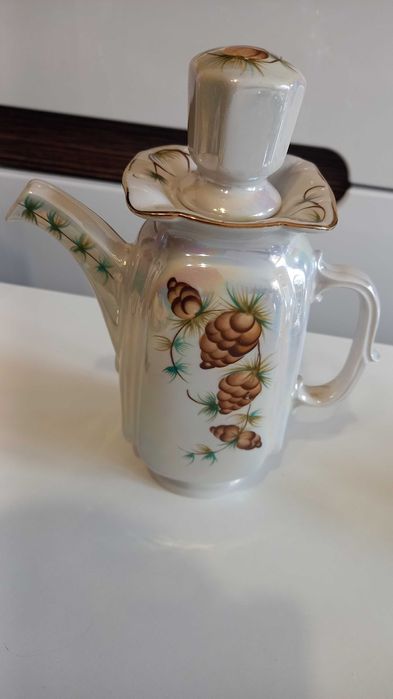 КФЗ сервіз кавовий ШИШКА Коростенський фарфор 16 пр. 6 персон позолота