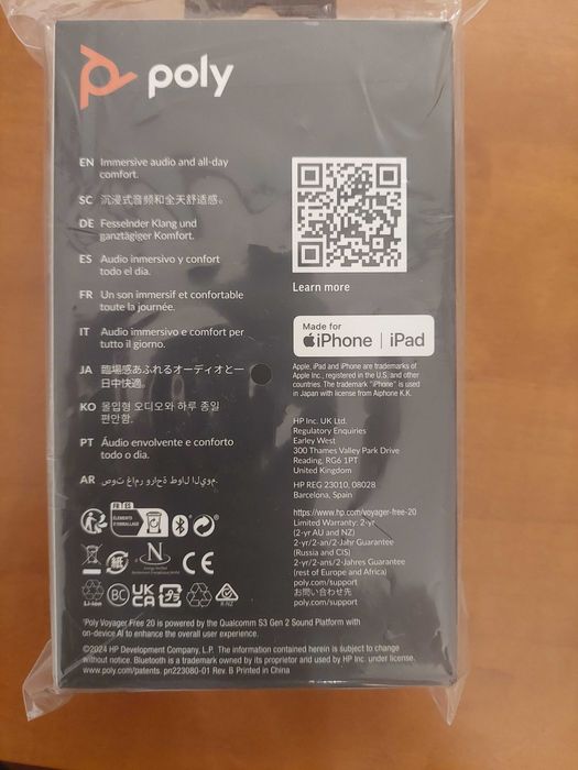 Auriculares Poly Voyager Free 20 - selado