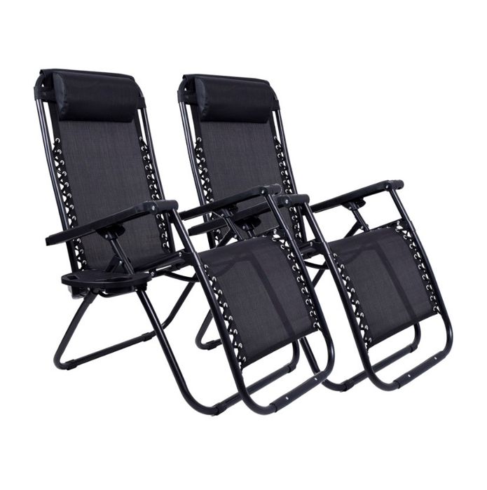 Крісло-шезлонг 2 шт в комплекті