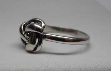 Srebrny pierścionek pleciona ozdoba R16