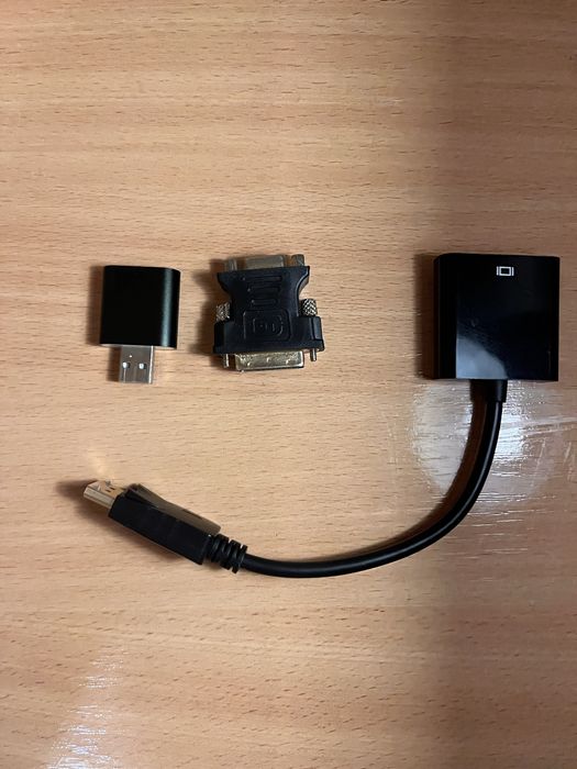 Внешняя звуковая карта+переходник displayport/vga + переходник dvi/vga