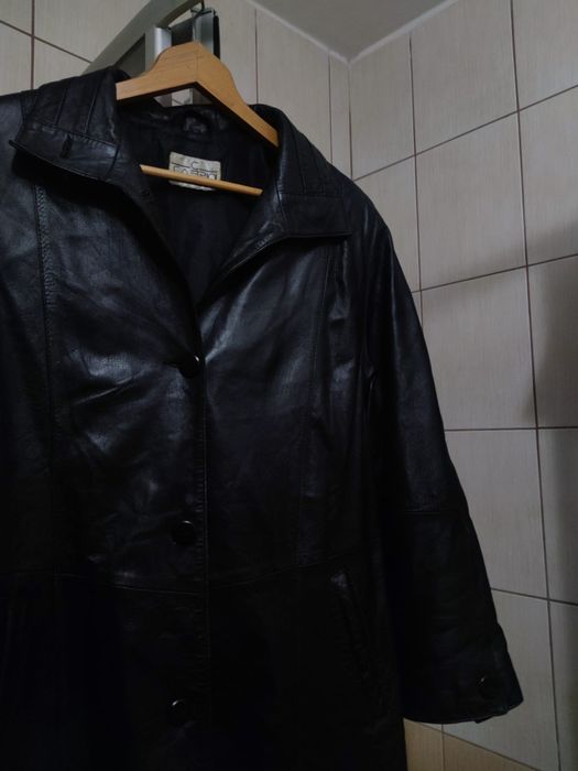 płaszcz kurtka XL płaszczyk damski damska skórzany kurtka skórzana cza