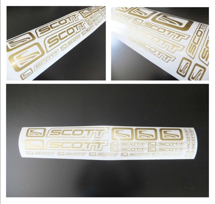 SCOTT autocolantes dourado