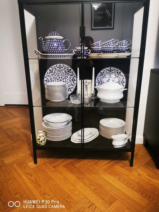 Witryna, antracyt, 80x37x120 cm Ikea Rudsta