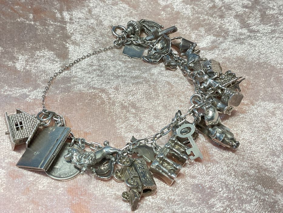 Pulseira prata inglesa,sterling silver 68 grams