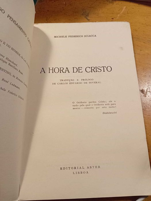 Michel Federico Sciacca, A hora de Cristo