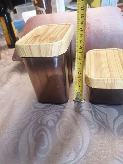 Duas Caixas com tampa em bambu