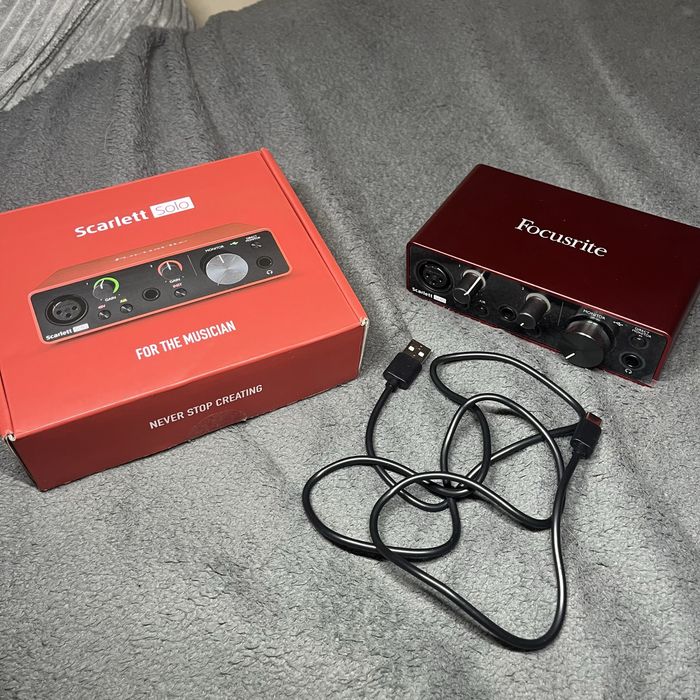 Focusrite Scarlett Solo - Interfejs, kabel, jack JAK NOWY Z FOLIĄ