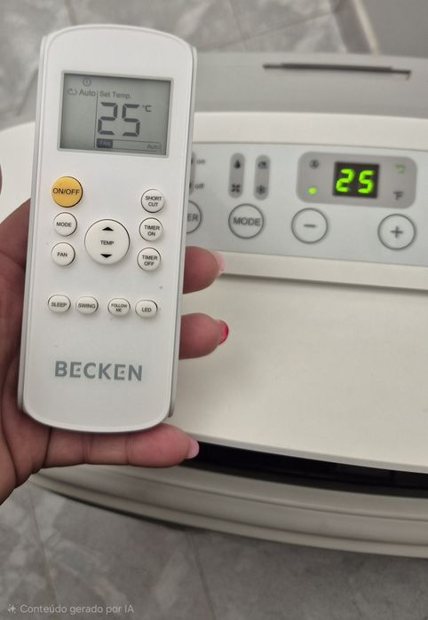 Ar Condicionado Portátil BECKEN BAC4255 (23 m² - 12000 BTU - Branco)