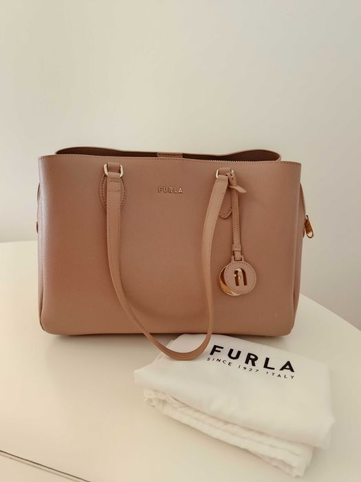 Mala Furla Minerva Tote L Nude Vitello Nova