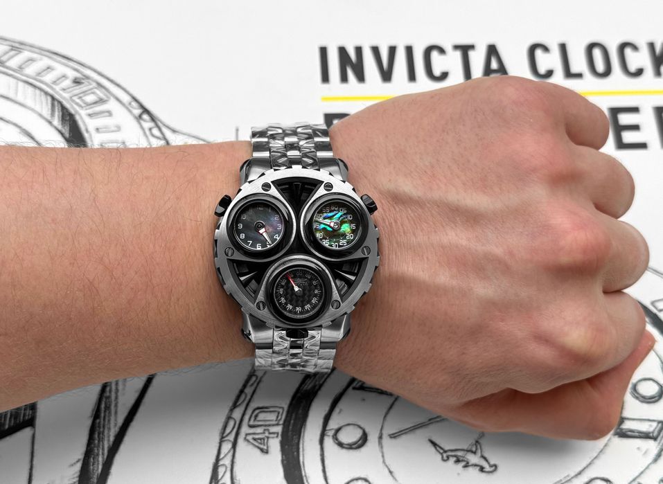 Чоловічий годинник Invicta 44594 CERBERUS Three Dials 47 mm. 100 MT.