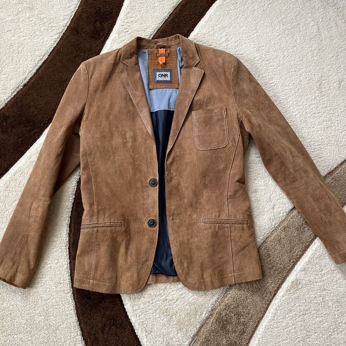 Мужской замшевый пиджак (нат кожа), р46-48