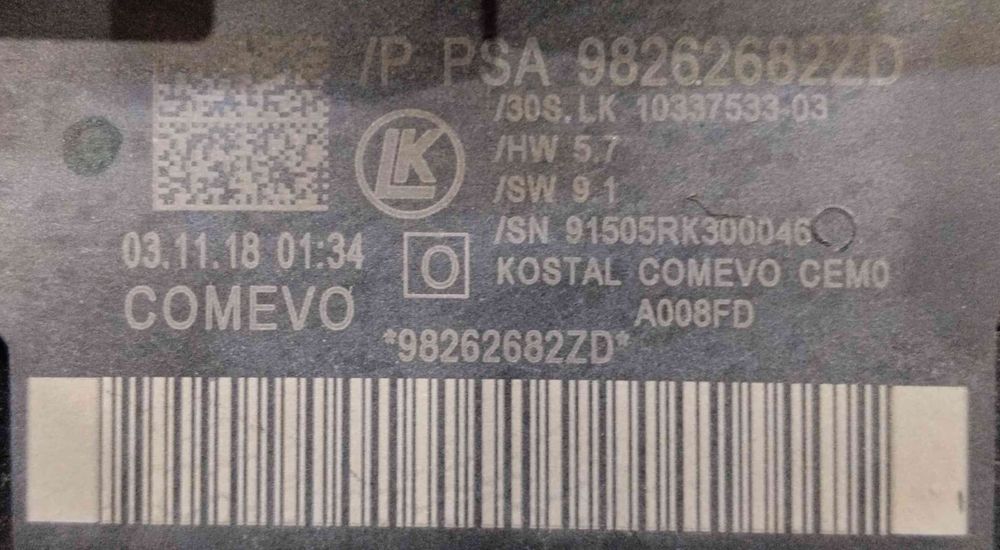 Conjunto / Manetes de Luzes e Limpa Vidros 98262682ZD - CITROËN C4 CACTUS
