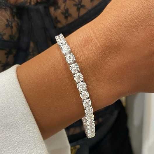Bransoletka złota z diamentami po 0.50ct każdy kamień