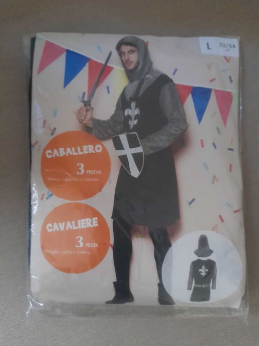 Fato Carnaval cavaleiro - Novo