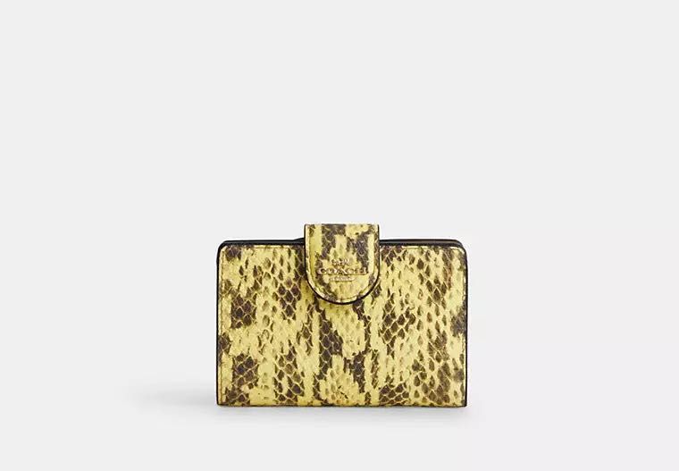 COACH medium corner zip wallet original. Кошелек натуральная змеиная кожа