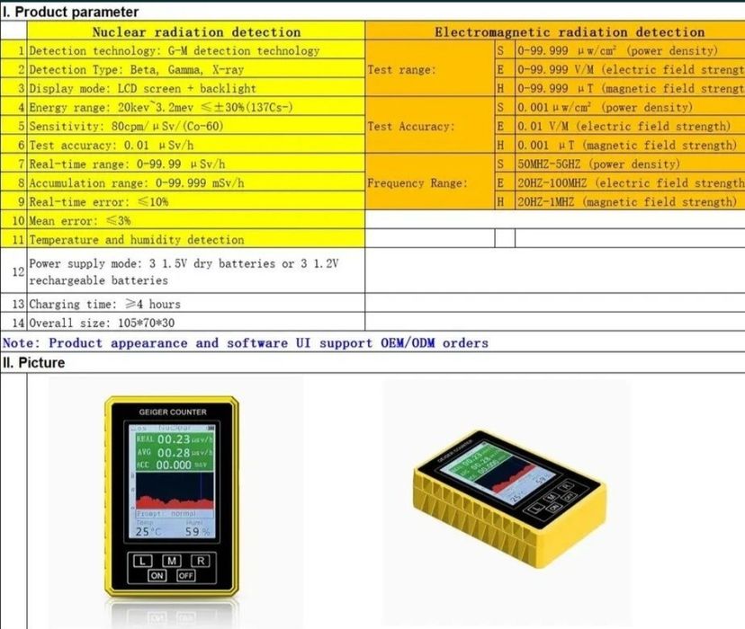 Дозиметр,счётчик Гейгера,Детектор электромагнитного поля,BR-9C-XR-3PRO