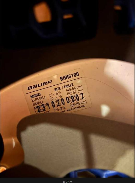 BAUER kask hokejowy regulowany + przyłbica krata