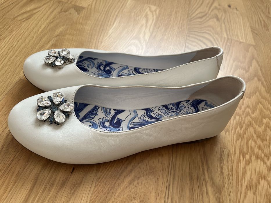 Шкіряні балетки Dolce & Gabbana оригінал