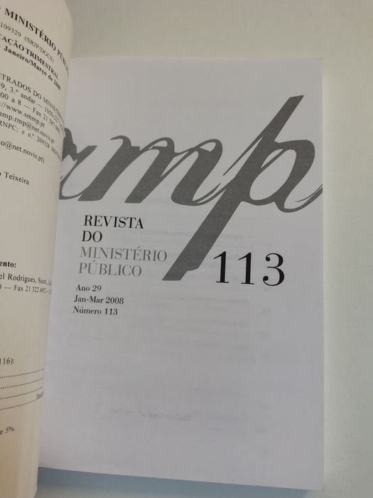 Revista do Ministério Público, n° 113