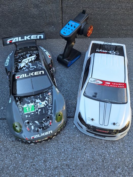 Model rc HPI RS4 Sport 3 Porsche 911 Falken, stan idealny, unikatowa karoseria, bardzo szybki 113km/h, drift, 4x4, sterowany na pilota