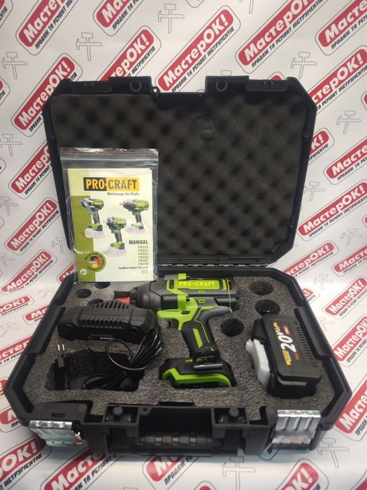 Акумуляторний гайковерт Procraft PWA90 Кейс (з 1 АКБ та ЗП)