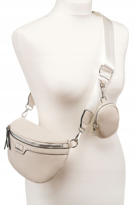 pojemna saszetka damska na szerokim pasku - peterson