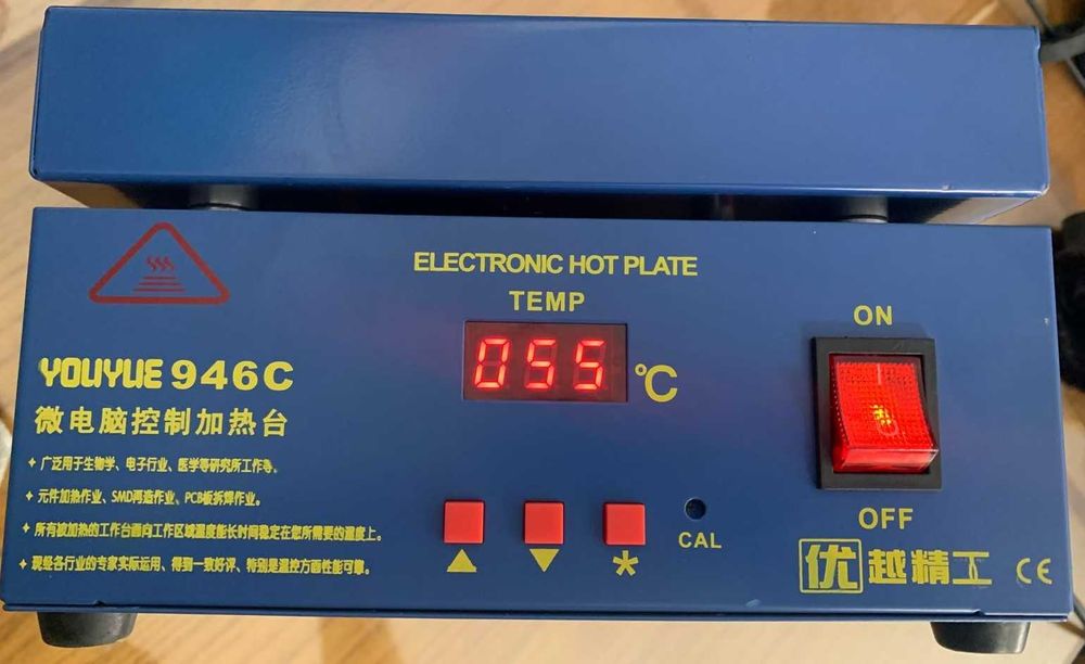 Aquecedor de placas electronicas para reparação