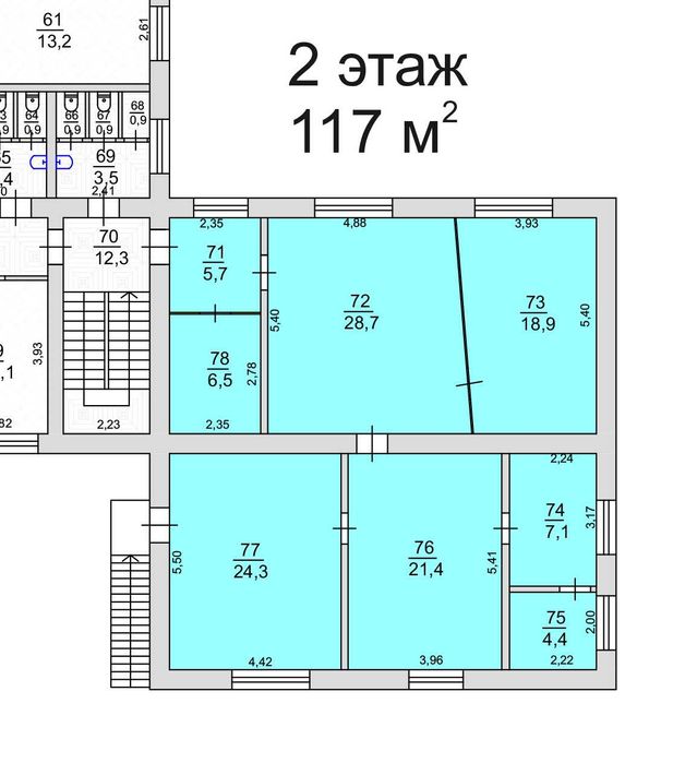 Оренда приміщень під офіс 117 кв.м, 98 квартал