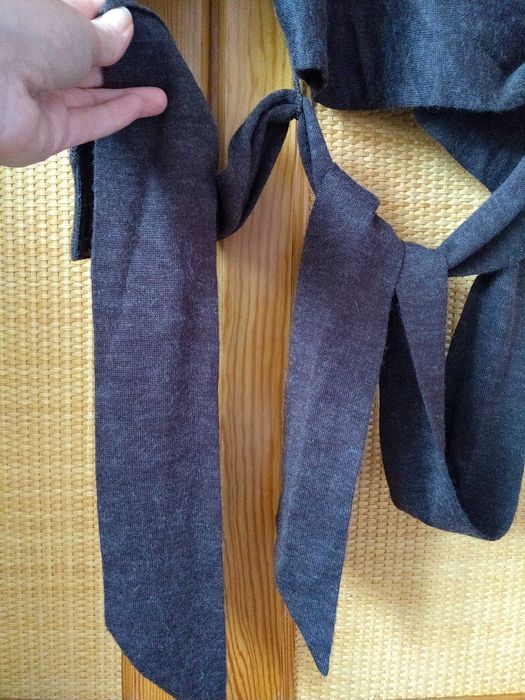 Sweter damski/kardigan - kopertowy, ażur - JAKOŚĆ