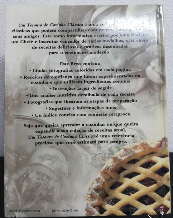 O livro "Um Tesouro de Cozinha Clássica"
