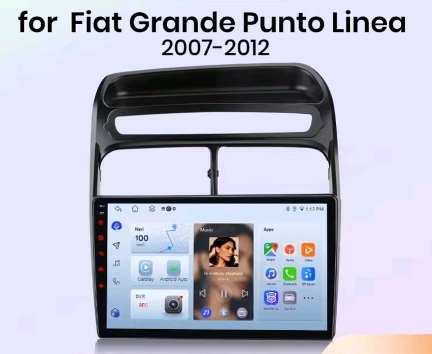 Rádio Android Junsun Fiat Grande Punto / Linea 2007 a 2012 9" CarPlay 2/32GB Novo