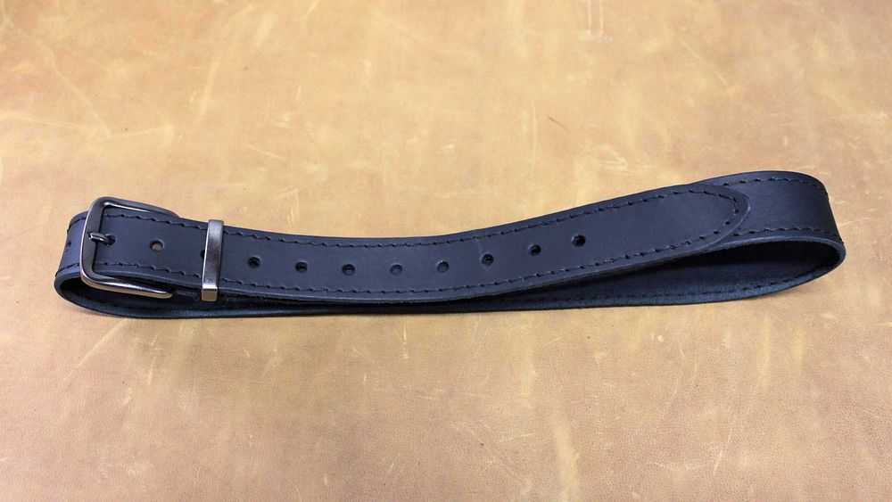 PA4 CLASSIC pasek do spodni z czarnymi okuciami skóra naturalna SAKO