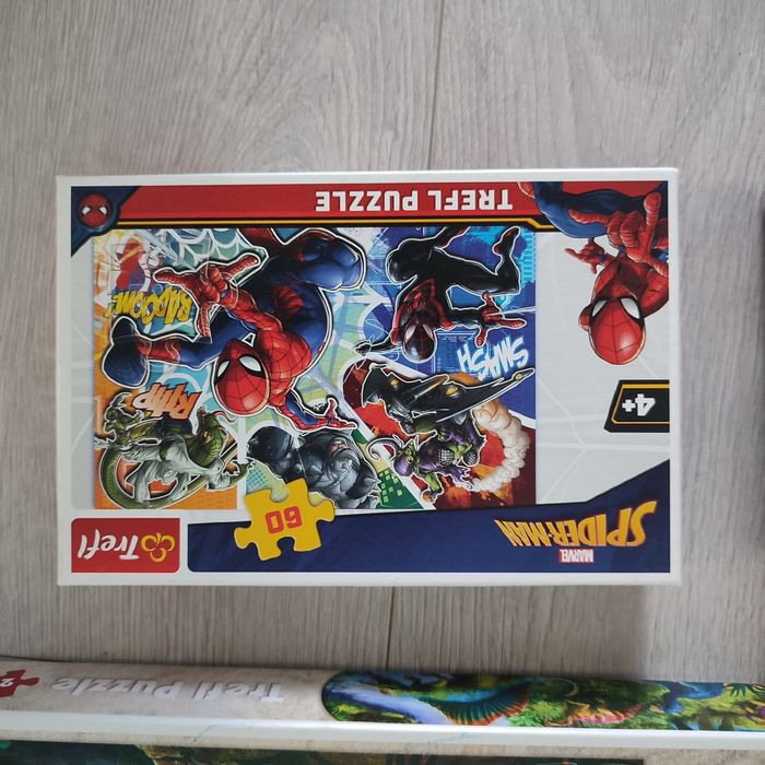 Пазлы, пазли Спайдермен, Тачки, Маквін, Метр, динозавр