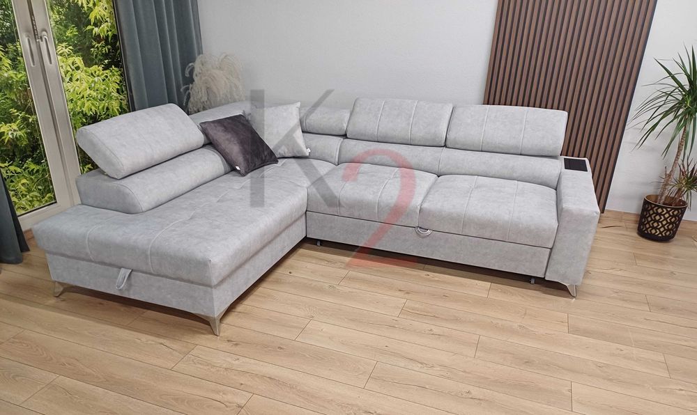NOWOŚĆ, narożnik Fuks +USB, kanapa, sofa, łóżko  +gratis
