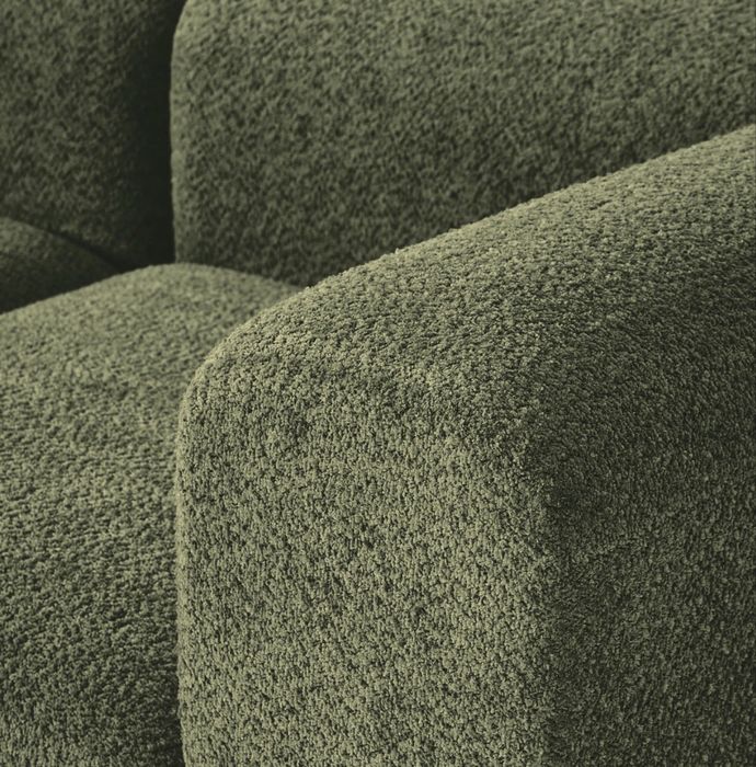 Sofa modułowa Teddy Boucle Natalie z pufem lewa/prawa Westwing