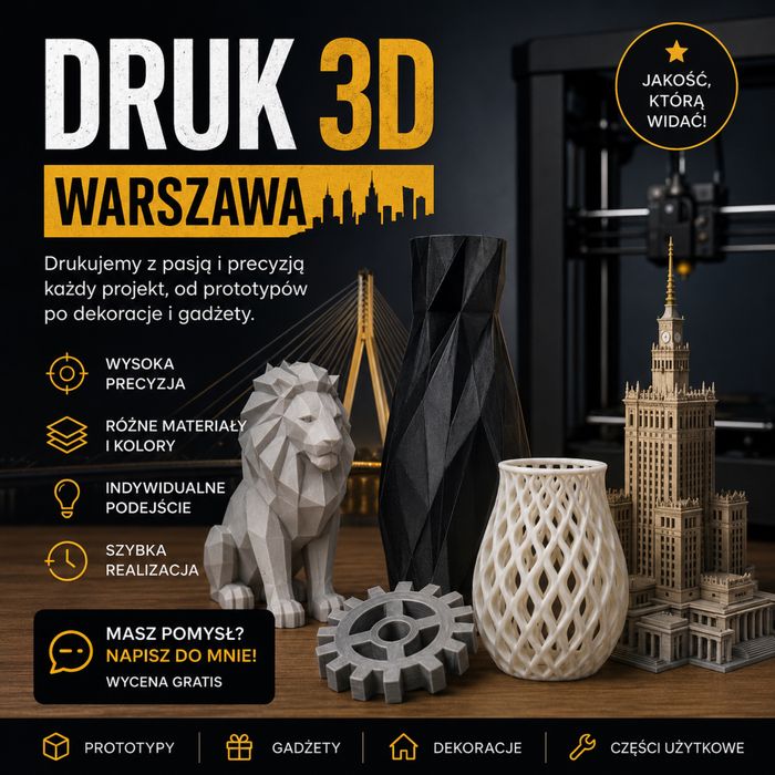 Druk 3D na zamówienie dorabianie części