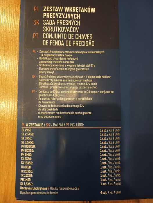 Śrubokręty precyzyjne