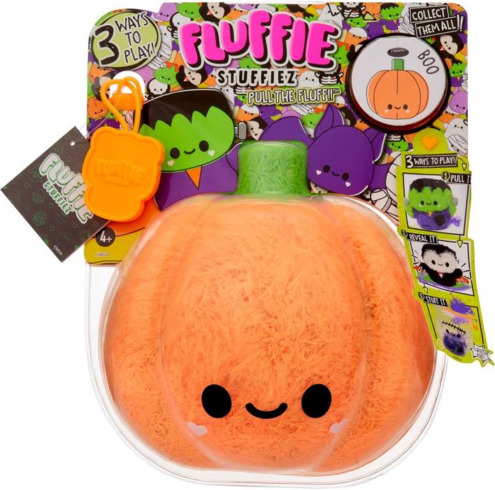 Fluffie Stuffiez Halloween Pumpkin Гарбуз на Хелловін Плюш ASMR Кабак