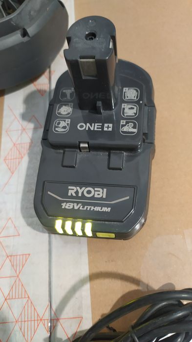 Ryobi 18V wentylator wiatrak klips zestaw