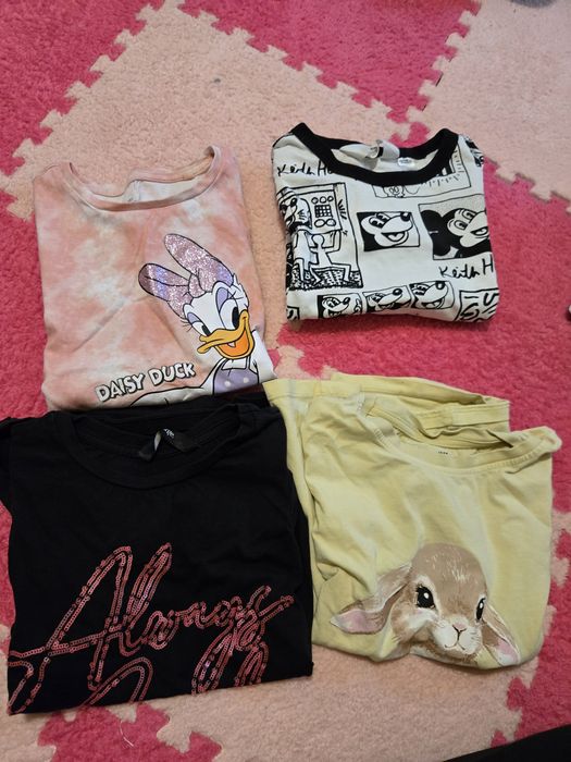Bluzki krótkie rekaw cool club ,h&m 122r
