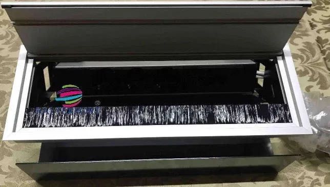 Passa fios retangular para tampo secretária mesa Novo