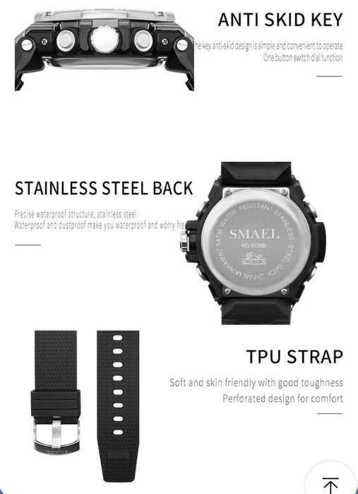 Relógio led militar SMAEL