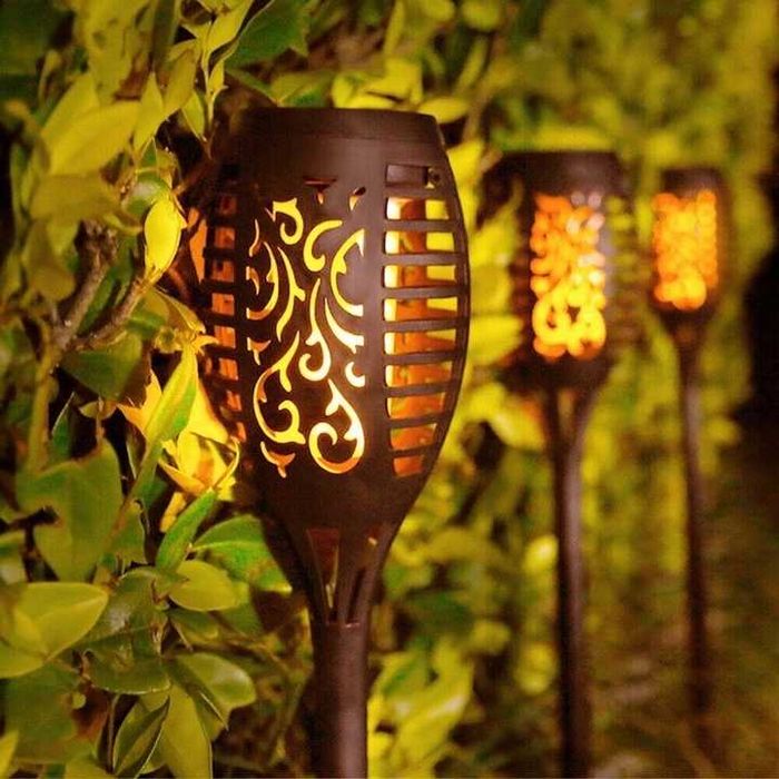 4 x Lampa ogrodowa solarna OGIEŃ  *HIT* *NOWOŚĆ*