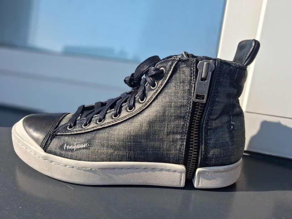 NOWE Oryginalne Trampki DIESEL Denim High-Top | Plomba LUISAVIAROMA | Box