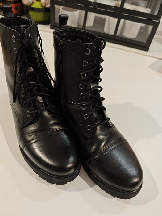 Buty damskie sznurowane, jesienna, zimowe
